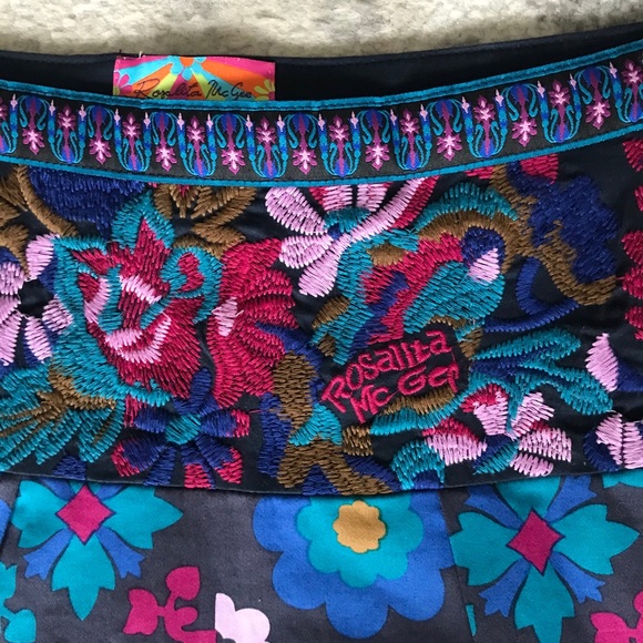 Rosalita McGee Colorful Mini Boho Skirt Size M - Picture 2 of 6